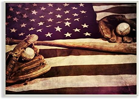 תעשיות סטופל פסים דגל אמריקאי מככב בייסבול מיט מוטיב ספורט, עיצוב מאת דניאל ספול