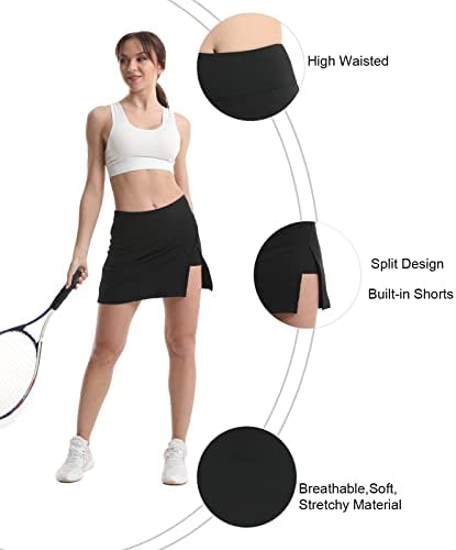 חצאיות טניס wklouyhe לנשים חצאיות אתלטיות גולף מיני אימון מפעיל מכנסיים קצרים עם כיסים