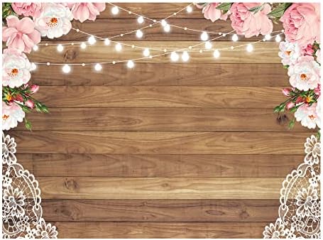 PrainityTree 8x6ft פרחים תחרה עץ תפאורה כפרית חתונה חתונה פרחוני צילום רקע רקע רווקה מקלחת כלה כלה בייבי
