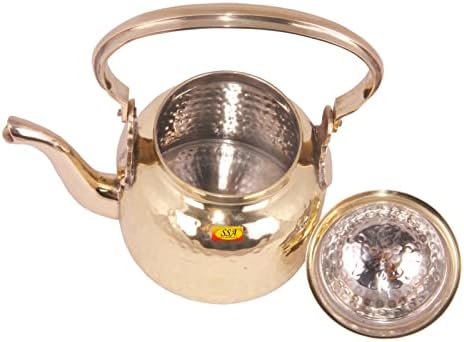 שיב שאקטי Arts® סיר תה פליז/קטאלי/קומקום, 600 מל - להכנת פריט הגשת תה וקפה
