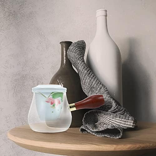 קומקום תה זכוכית תה פורח קומקום קומקום קונג פו קומקום עם ידית עץ קומקום יפני כיריים ציור יד - קומקום