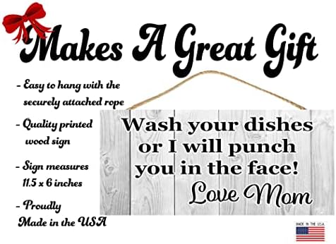 כלים לשטוף סרקסטי מצחיק כלים אוהבים אימא דקור בית מטבח מטבח עץ תלוי קיר שלט קיר עבורה