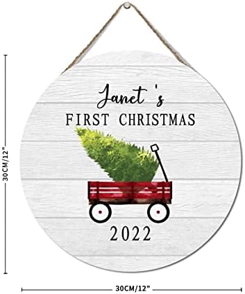 עץ סימן אישית תינוק ראשון חג המולד 2022 חווה שינה דקור פלאק סימן חדש תינוק מתנה חווה כניסה סימנים