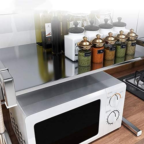 מתלה לתנור מיקרוגל- מתכת- מתאימה למטבחים- שכבה כפולה מתכווננת- רב-תפקוד- צבע רב צבע מרובה