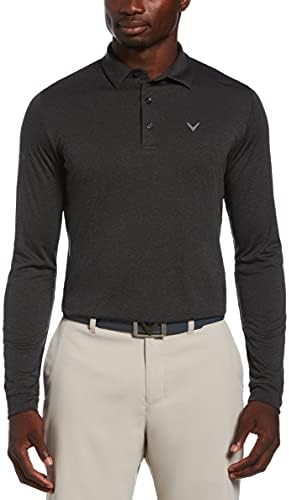 חולצת פולו של גולף גולף של שרוול ארוך של גברים.