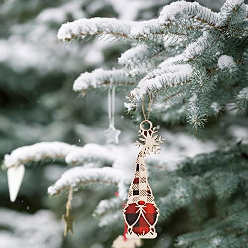 קישוטים לחג המולד מוגדרים לקישוטים לקישוטים לתליית עץ עץ עם מיתרים צבועים בתליוני חלון ויטראז '