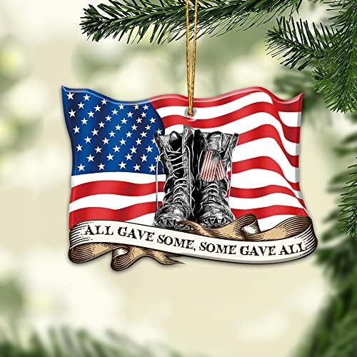 קישוטי עץ קישוט לחג המולד הוותיק של ארטסי וודי וודסי 2 דירה, מתנות לחייל ותיק כוחות צבא חברי צבא ארהב, אביזרי