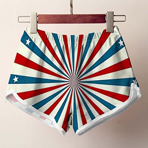 מכנסיים קצרים של יום העצמאות של YYNS לנשים נוחות המותניים המותניים המותניים המותניים של מכנסיים קצרים