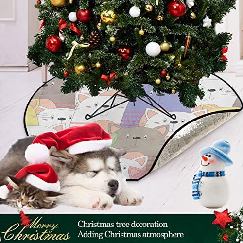 מחצלת עץ חג המולד של ויססוני חתול צבעוני אופי בעלי חיים עץ עץ עץ מחצלת מגן רצפת סופג עץ עץ מחצלת מגש למגש