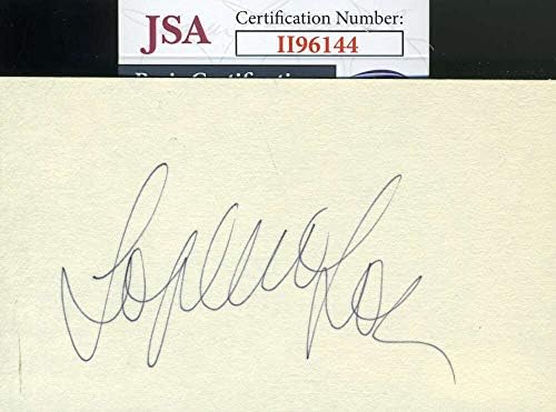 סופיה לורן חתמה על חתימת כרטיס אינדקס 3 על 5