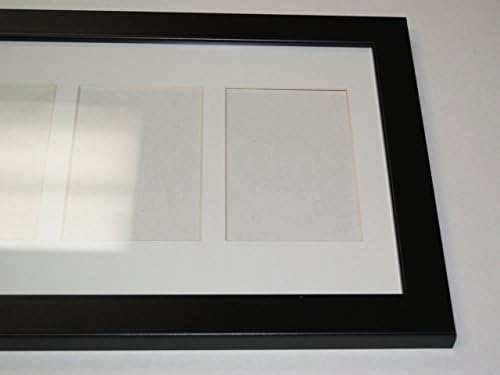 מכתב יצירתי קולאז '14-4x6 פתיחת מסגרת תמונה שחורה מודרנית עם שרף כיתה במוזיאון ו- 10x48 מחצלת לבנה