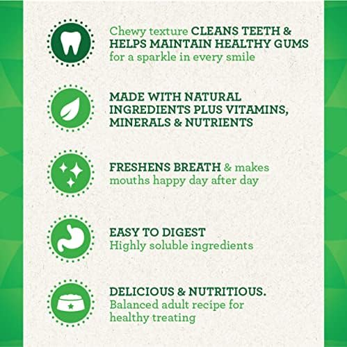 ירוקים מקוריים מקוריים כלבים טבעיים טיפול שיניים לועס פינוקים לבריאות הפה, 36 ספירה