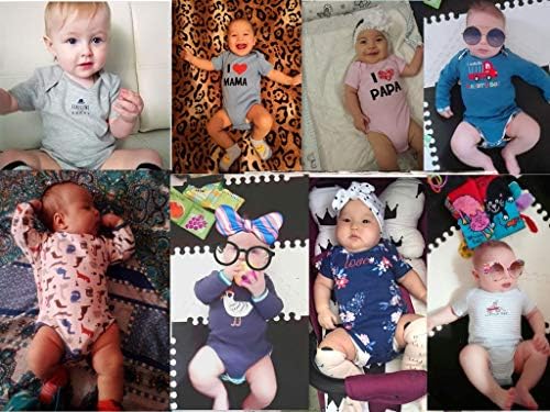 Kiddiezoom 6 חבילות אורגני שרוול קצר בגדי תינוקות בגדים