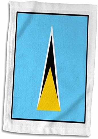 כפתורי דגל עולמי פלורן עולמי - תמונה של כפתור הדגל של סנט לוסיה - מגבות