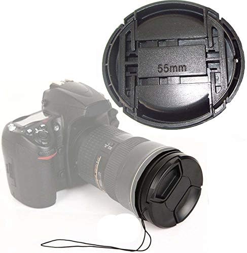 Shenligod 1pcs 86 ממ מכסה עדשה עם חבילת חור רצועה של מכסה העדשה עבור Canon Nikon Sony DSLR מצלמות