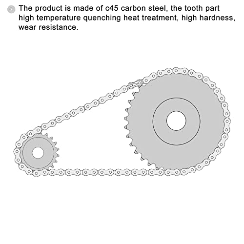 18 שיניים סבבת סוג ב גדיל יחיד 3/8 המגרש, 10 מ מ נשא 3 פחמן פלדה עבור אי. אס. או 06 ב
