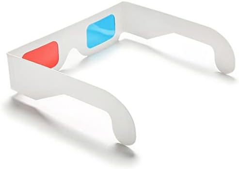 60 יחידות קולנוע עם משחק ממוסגר נייר עין סטריאוסקופית משקפי שמש אדום סרט ציאן עבור משחק אנגליף לבן-משקפיים