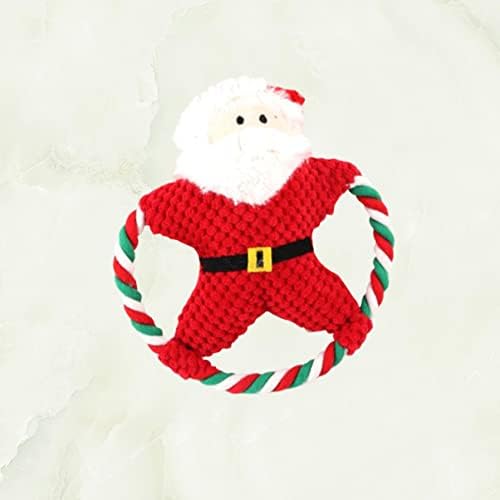 Pretyzoom קטנים/ מתנות כלבים כיף בובת כותנה זורקים איש שלג חג המולד קלאוס חורק אינטראקטיבי אדום