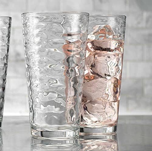 כוסות השתייה של גלאבר סט של 10 כוסות זכוכית גבוהה, מקררים איכותיים של זכוכית, 17 גרם. כְּלֵי זְכוּכִית.