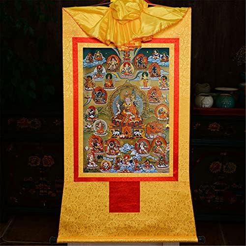 Gandhanra Guru-Saint Padmasambhava and Meals of Ningme School, Thibetan Thangka Art Art, Buddhist