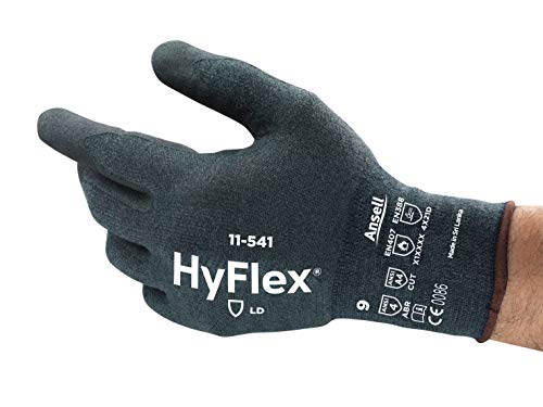 HYFLEX 11-541 כפפות הגנה חתוכות - חובה קלה, מיומנות, נוחות, גודל X גדולה