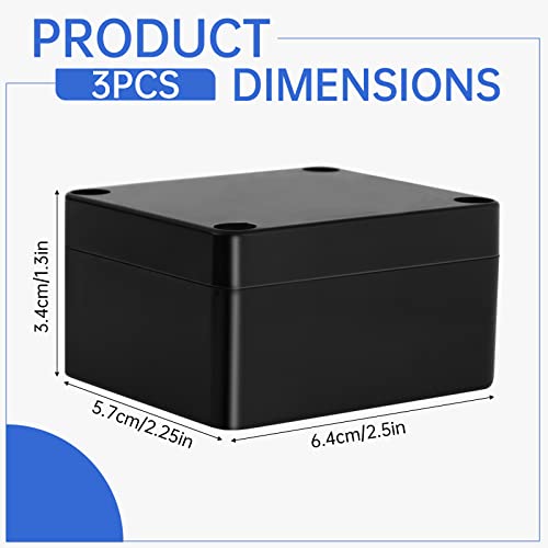 תיבת צומת 3 יחידות ABS IP67 מארז אטום אבק אטום קופסאות חשמל קופסאות פרויקט תיבת מארז קופסא קופסא קופוי