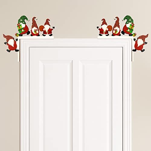 Bntilr 2 זוגות קישוט דלת חג המולד, עיצוב פינת דלת יצירת