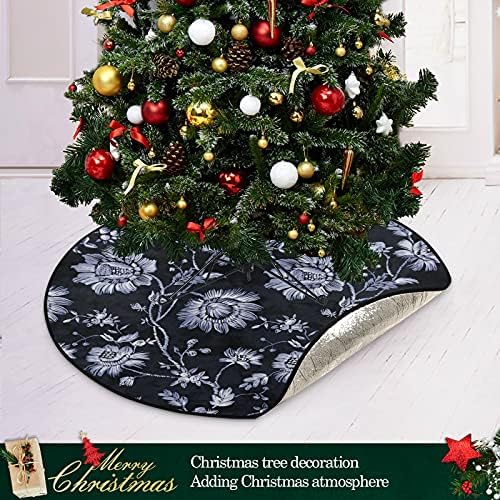 צמחיית בוהמייה מחצלת עץ חג המולד אטום עץ עץ עץ מגש שטיח מחצלת תחת עץ חג המולד אביזר להגנת הרצפה