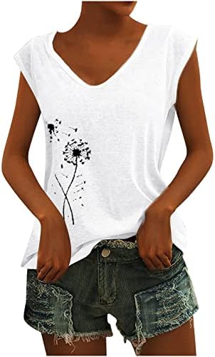שרוולים 2023 כותנה שן הארי פרחוני גרפי בסיסי חולצה חולצת טי לנשים קיץ סתיו עמוק צוואר חולצה