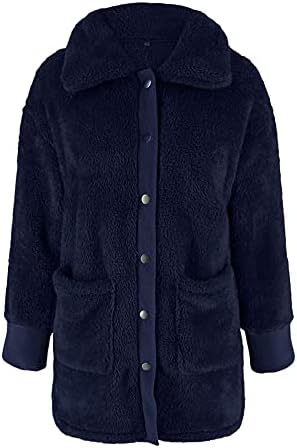 ז'קט בצבע אחיד של גיזים חמים של נשים כפתורי שרוול ארוך מעיל מזדמן עם מעיל טרנץ 'שקט בכיס