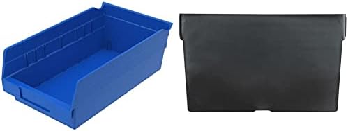 Akro-Mils 30130 קופסת מדף קינון מפלסטיק קופסת סל, כחול, & 40130 מחיצת פלסטיק רוחב רוחב עבור