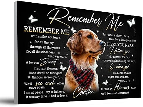 זכור לי חיות מחמד זיכרון מתנה אישית כלב זיכרון קיר
