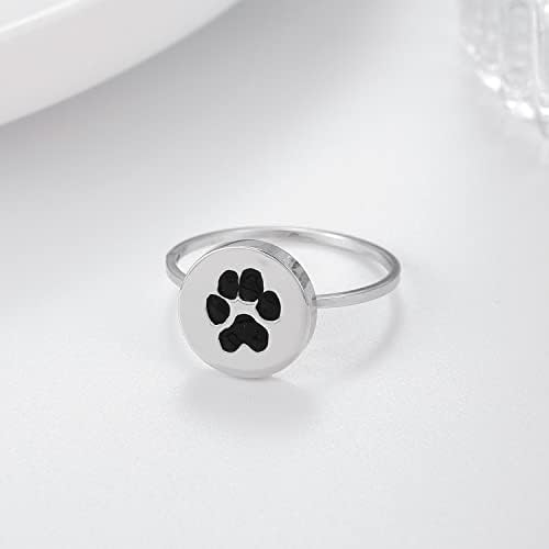 נאמן כלב טבעת מותאם אישית הדפסת שרשרת לחיות מחמד שרשרת בזיכרון של כלב מחמד זיכרון תכשיטי זיכרון תכשיטי טבעת