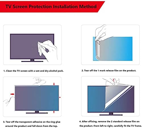 מגן מסך טלוויזיה אנטי-סנוור של Kelunis, פילטר אנטי אור סינון עין הגנה על עיניים לוח מגן אור כחול לטלוויזיה בגודל