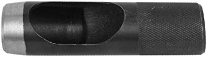 חגורת רצועת מלאכה לעור X-Dree חור חלול חור אגרוף כלי יד שחור 23 ממ דיא (Cinturón de Cuero Craft Strap