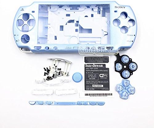 החלפה חדשה Sony PSP 2000 קונסולת מעטפת דיור מלאה עם ערכת כפתורים - כחול בהיר