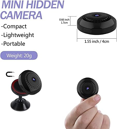 Mdglsyee 2023 Mini Mini Camerawifi מצלמה נסתרת מצלמה אלחוטית מצלמה מטפלת מצלמת מטפלת עם וידאו 1080p מצלמה מקורה