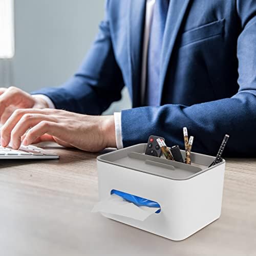 Lioobo 2PCS מתקן רקמות קופסא מרחוק מחזיקי בקרה מלבנית מחזיק נייר טיקו מלבני מארגן מרובי שולחן עבודה עיפרון עיפרון