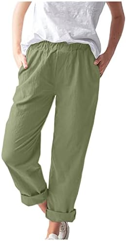 מכנסיים לנשים עבודה מזדמן בתוספת גודל אלסטי מותניים מכנסיים לנשים מוצק צבע רופף נשים מקרית רומפר מכנסיים