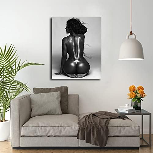 סקסית אפריקאית חצי עירום שחור שחור פוסטר בד ציור ציור תמונה מודרנית משרד משפחתי כרזות דקורטיביות מתנה