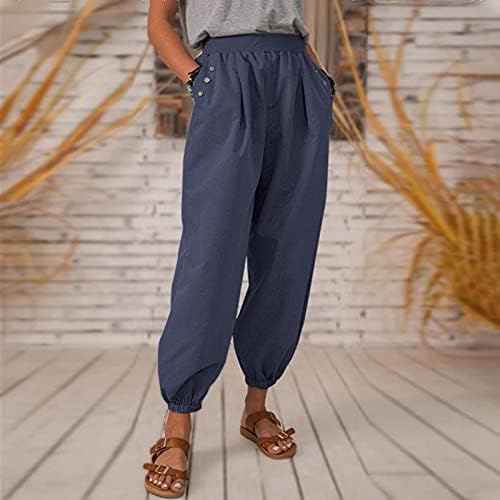 Miashui Plus Size Petite פלוס מכנסי כיס בגודל מכנסיים לבנים למכנסיים מכנסיים מכנסיים מזדמנים פלוס מכנסיים בגודל