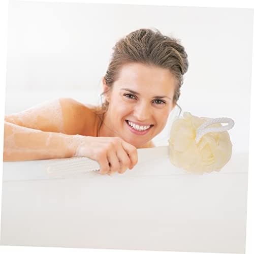 FRCOLOR 2 PCS מברשת מקלחת אבקת גוף אבקת נפיחה לופח צלחת ספוג אמבטיה גב מברשת אמבטיה ספוג מברשת רשת