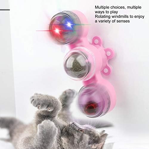 Zyhhdp פטיפון צעצועי חתול אינטראקטיביים כוס יניקה כוס יניקה טחנת רוח מסתובבת צעצוע מתגרה עם פעמון צעצועי