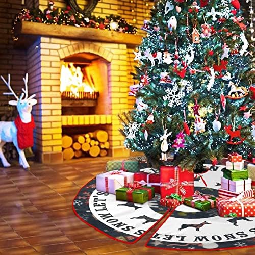חצאיות עץ חג מולד שמח 36 x36 שחור תן לזה שלג עץ חג המולד חצאית חצאית סקוטי כלב היילנד טרייר וינטג