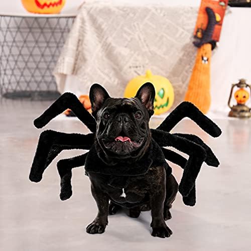 תלבושות עכביש עכביש כלב פאווז תלבושות חיית מחמד ליל כל הקדושים עם רגלי עכביש פרוותיות מגודל קטן ועד