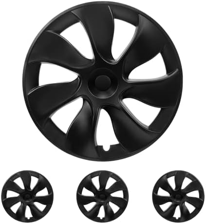 קוואני מתאים טסלה דגם גלגל כיסוי צלחת 19 אינץ מט שחור תמיכה לוגו טווח שיפור תאומים סגנון 2020-2023