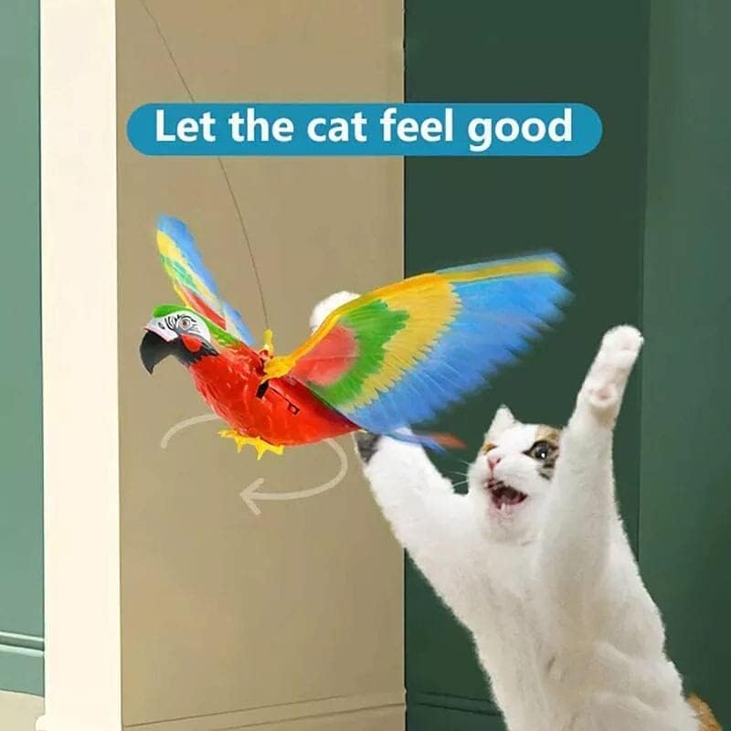 לואובו סימולציה ציפור אינטראקטיבי חתול צעצוע לחתולים מקורה, עף ציפור חתול צעצוע,אוטומטי תליית