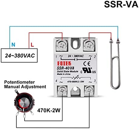 SSR 10VA 25VA 40VA מצב מוצק ממסר לווסת מתח מתח 24-380V פלט AC עם פוטנציומטר 10A 25A 40A