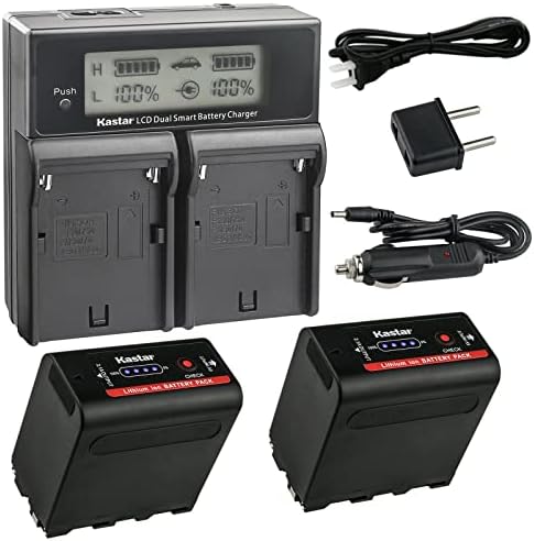 Kastar NP-F980EXP CH04 Dual Fast Charger Compatible with Sony CCD-TRV27 CCD-TRV300 CCD-TRV3000 CCD-TRV315