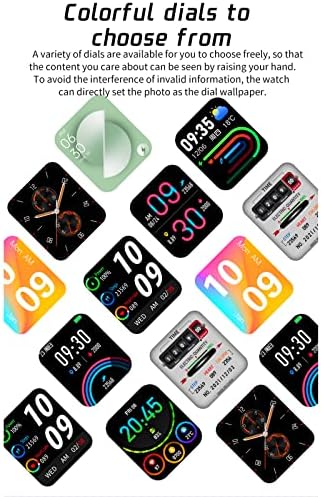 שעון חכם של BZDZMQM עבור תואם אנדרואיד של iPhone, עוקבי פעילות ושעונים חכמים עם צג לחץ דם דופק, שעון כושר